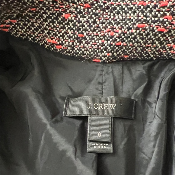 J.Crew Moto Cropped Wool Blend Textured Blazer Jacket Size 6 - Picture 3 of 4